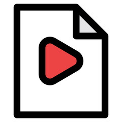 Video File Icon Element For Design