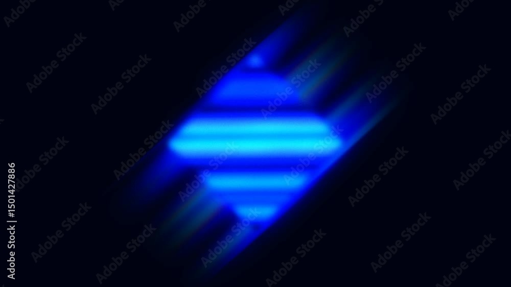 Poster a bright rotating geometric square platform. hypnosis. neon glow. sparkling rays. modern intro backg