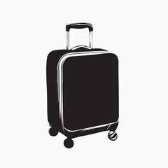 travel suitcase isolated on white