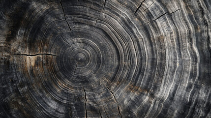 Fototapeta premium Warm gray cut wood texture. Detailed texture of a felled tree trunk or stump. 