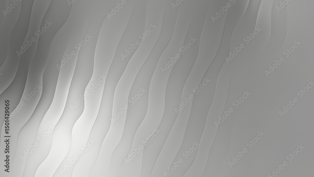 Poster abstract design with wavy lines in grayscale.