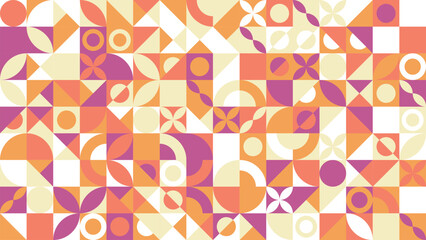 Retro Geometric Color Art Background