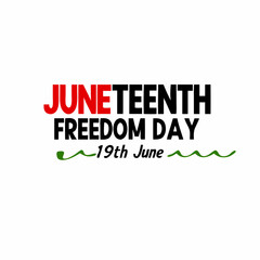 Juneteenth freedom day 19th june celebration graphic