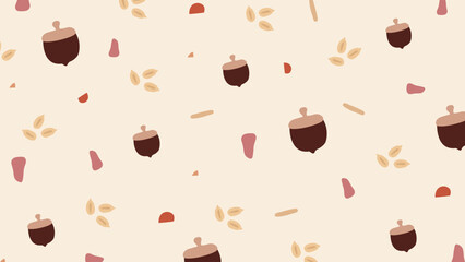Chestnut and Seed Pink Background