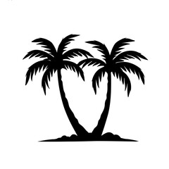 illustration of palm trees vector 