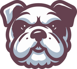 Bull dog vector. Animal. printable. icon.