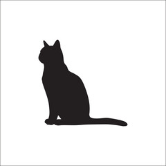 cat,silhouette,pet modern flat vector for feline friend design vector graphic for home decor