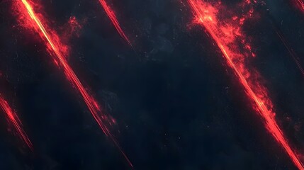 Diagonal streaks of glowing red light on a dark background.