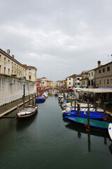 Old canals and streets in Chioggia, Italy	