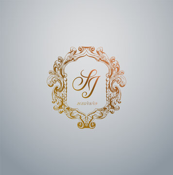 Elegant Floral Wedding Wreath Vector Design