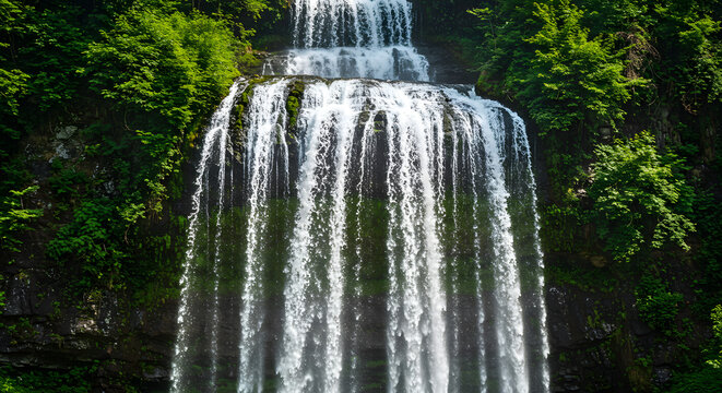 Majestic Dambri Waterfall and Lush Surroundings