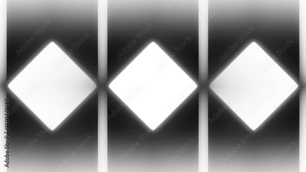 Poster monochrome background of rays with central squares. rotating halftone hypnosis platform. a screensav
