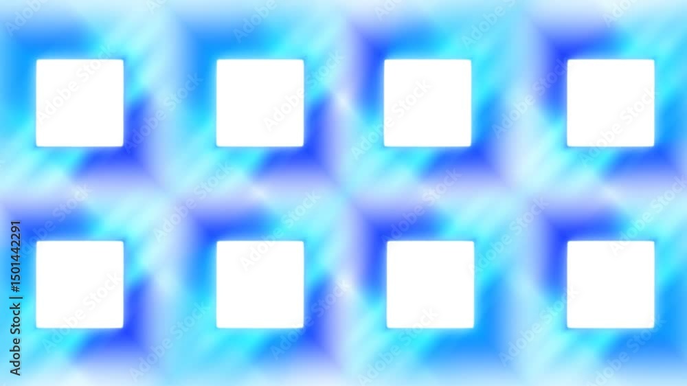Aufkleber glowing background of bright blue rays with central squares. rotating hypnosis platform. intro for t