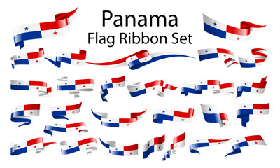 Panama ribbon flag set