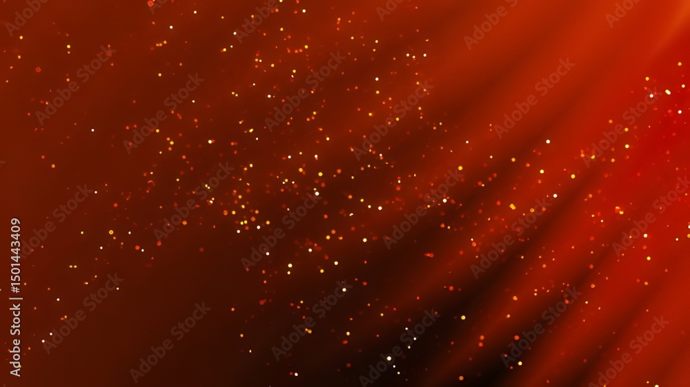 Aufkleber abstract design with glowing particles in deep red tones.