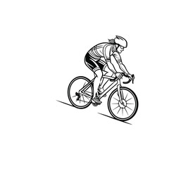 Obraz premium silhouette of a man riding bicycle