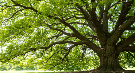 Majestic Large Linden Tree with Sprawling Branches