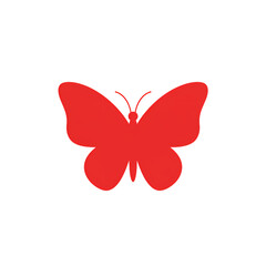 Red Butterfly Silhouette Icon
