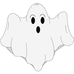 Ghost Halloween Illustration
