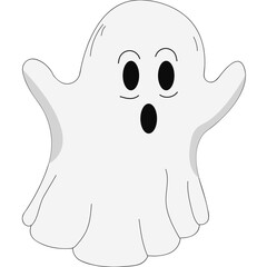 Ghost Halloween Illustration