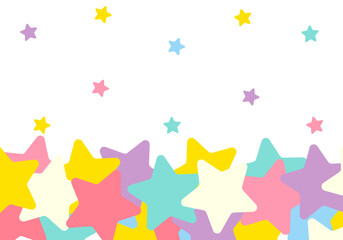 ポップでカラフルな星の背景素材