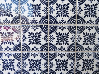 traditional mexican colorful tiles - talavera wallpaper