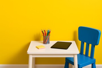 Colorful Kids' Learning Space with Educational Toys and Art Supplies