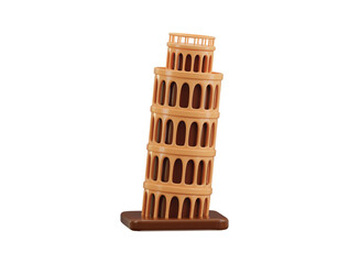 Leaning tower of Pisa 3d render concept of European historical architecture tower of Pisa global landmark vector illustration