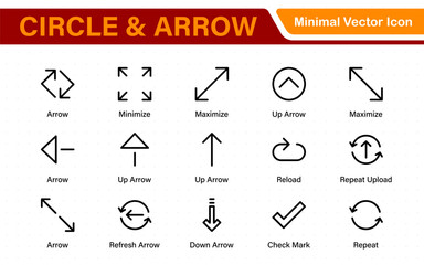 Dynamic Circle and Arrow Icon Set. A Versatile Collection for Navigation, Directional Signs, Workflow Diagrams, User Interface Design, and Infographic Enhancements