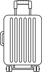 Luggage suitcase trolly hand drawing icon element