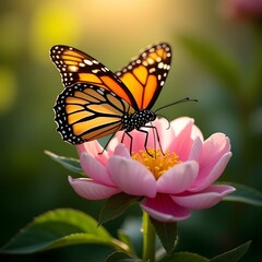 Obraz premium butterfly on flower