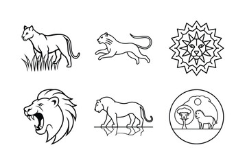 Lion Family Resting Under Acacia Tree – Safari Scene