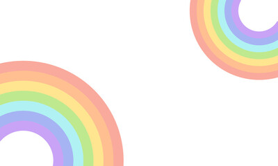 Rainbow in pastel color on isolated transparent background, Abstract rainbow background, Overlays colorful rainbows