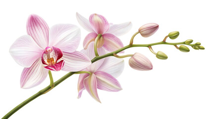 Obraz premium orchid flower isolated on white background PNG. AI GENERATED