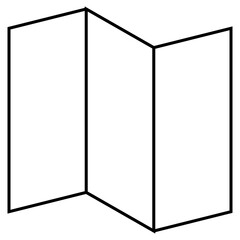 Map logo symbol vector line