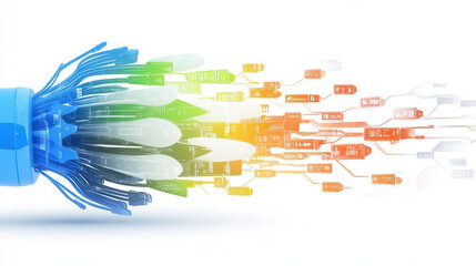 Fototapeta premium Global connection action enhancing wifi router capability for seamless internet access in modern homes