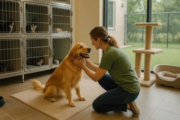 Dog daycare joyful interaction care