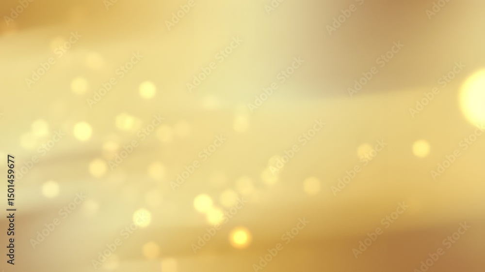 Aufkleber soft golden bokeh background with subtle light effects.