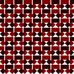 Diagonal dotted lines, red plaid fabric texture, diamond and square checkerboard repeat pattern, replete image, design for fabric printing, rhombus 
