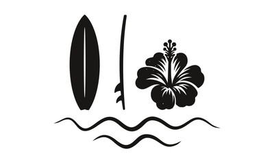 Beautiful Hibiscus Flower Blooming Brightly Tropical Paradise