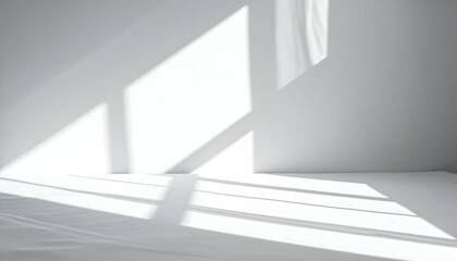 Fototapeta premium Abstract Light and Shadow Play in a Minimalist White Room