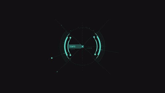 HUD tracker pointer sci fi in 4k with transparent background