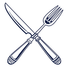 Fork knife icon on white background. fork knife vector icon logo. Adobe Illustrator Artwork
