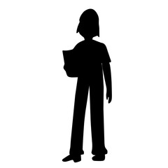 construction worker silhouette illustration