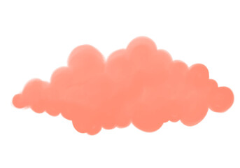 red cloud on white