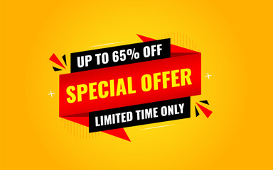 Sale banner template design vector illustration, Special offer sale tag, sale offer banner. Sale Discount template for marketing promotion, retail, store, shop, online store, or website.
