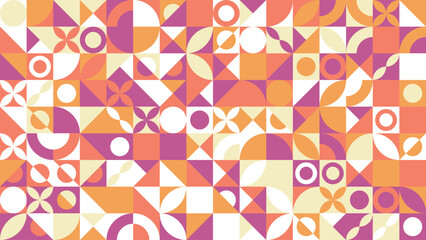 Retro Abstract Tile Composition Background