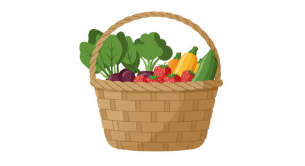Bountiful harvest basket brimming with freshness
