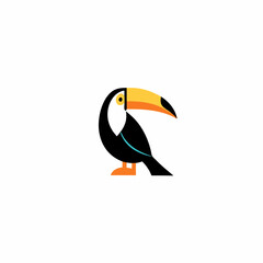 Naklejka premium uncommon bird logo design 