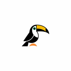 Fototapeta premium uncommon bird logo design 